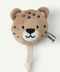 Attache-tétine bébé léopard