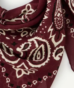 Bandana fille bordeaux imprimé