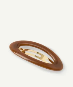 Barrette cheveux fille marron