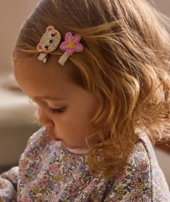 Barrettes bébé fille avec patch colorés