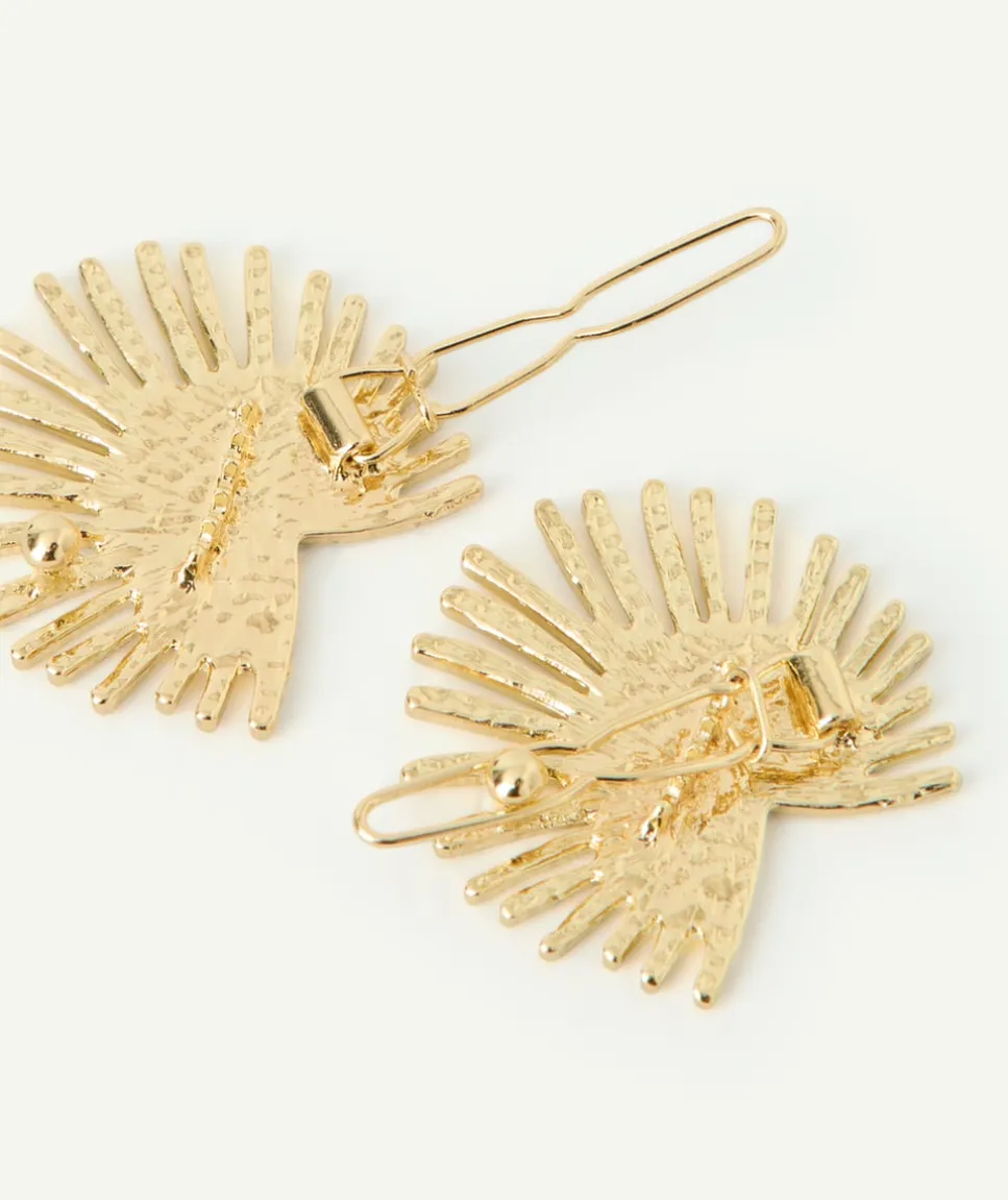 Barrettes couleur dorée fille