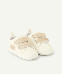 Baskets bébé fille blanches à paillettes