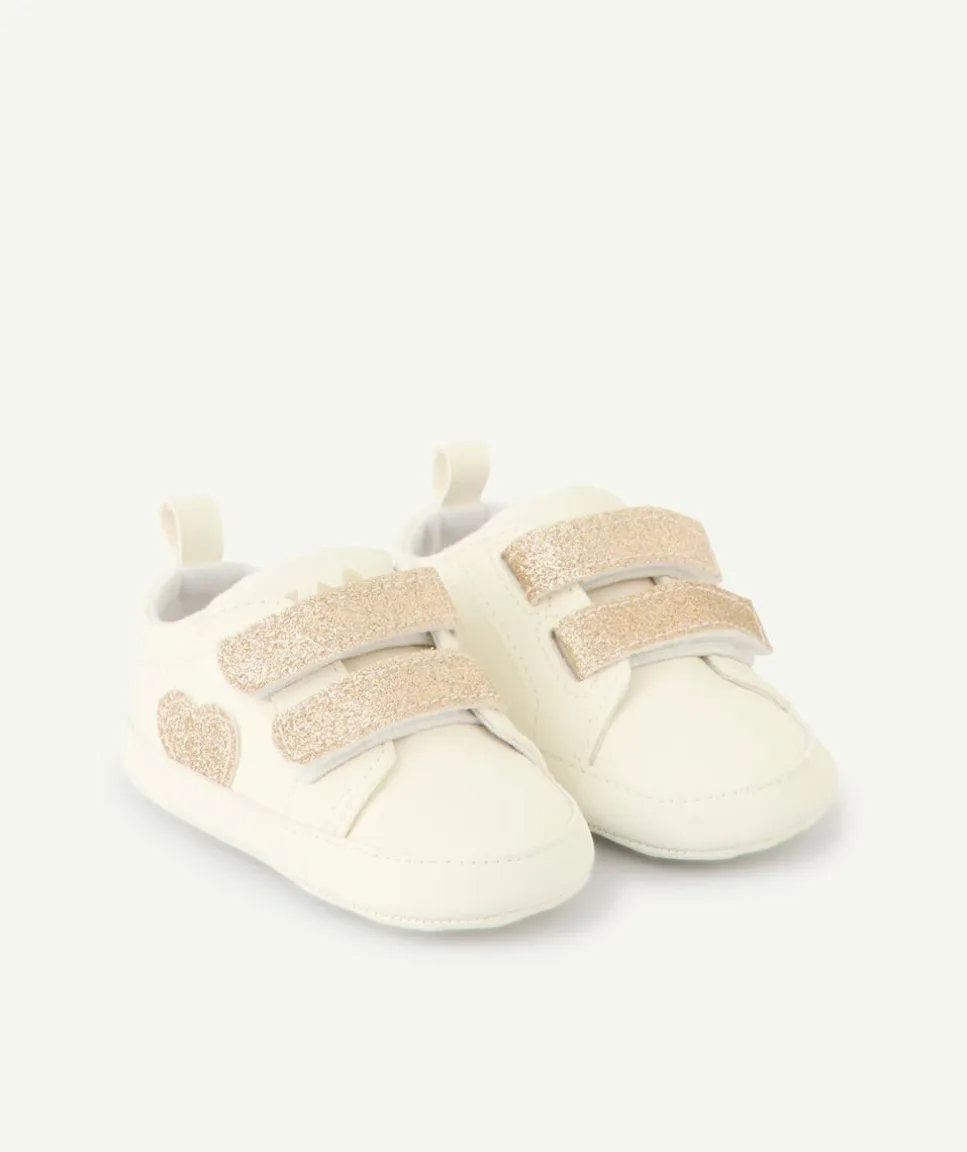 Baskets bébé fille blanches à paillettes
