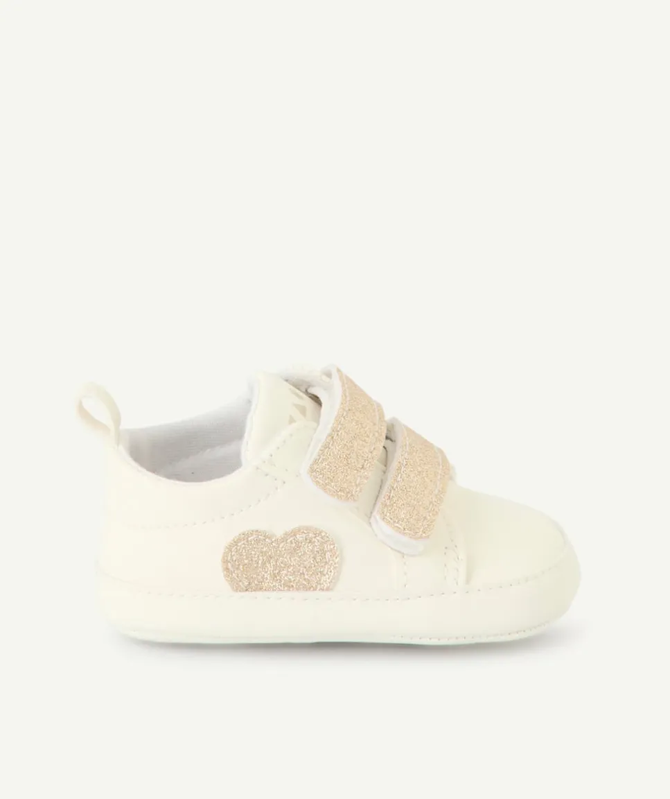 Baskets bébé fille blanches à paillettes