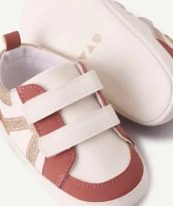 Baskets bébé fille scratch pailletés