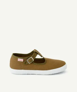 Baskets en toile ouvertes kaki