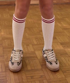 Baskets fille imprimé léopard beige lacets