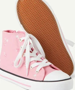 Baskets fille imprimé rose