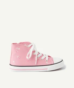 Baskets fille imprimé rose
