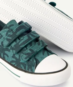 Baskets garçon imprimé camouflage en coton