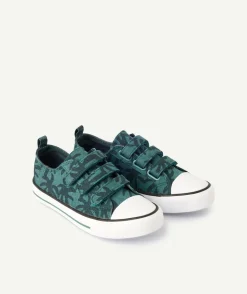 Baskets garçon imprimé camouflage en coton