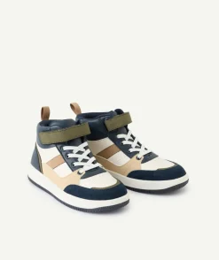 Baskets ville garçon montantes colorblock scratch