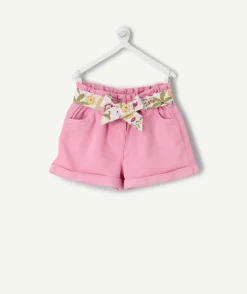 Bermuda bébé fille droit rose
