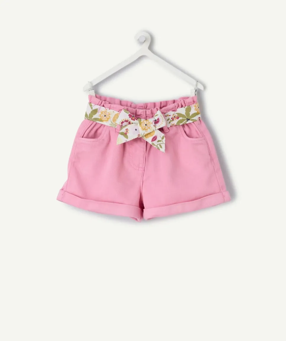 Bermuda bébé fille droit rose
