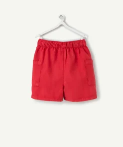 Bermuda cargo bébé garçon en viscose labellisée rouge
