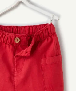 Bermuda cargo bébé garçon en viscose labellisée rouge