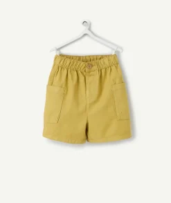Bermuda cargo bébé garçon en viscose labellisée jaune
