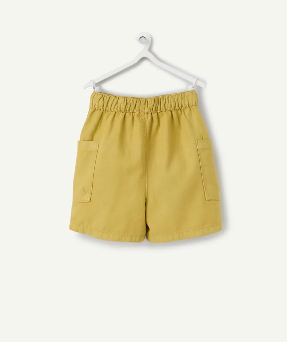 Bermuda cargo bébé garçon en viscose labellisée jaune