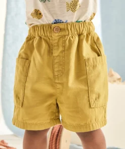 Bermuda cargo bébé garçon en viscose labellisée jaune