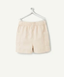 Bermuda cargo bébé garçon en viscose labellisée écru