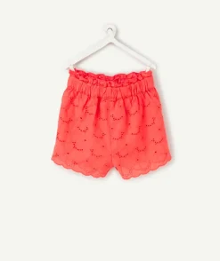 Bermuda droit rouge pour bébé fille