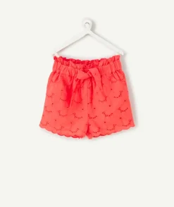 Bermuda droit rouge pour bébé fille