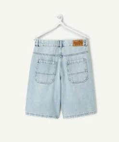Bermuda garçon baggy bleu clair