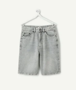 Bermuda garçon baggy gris
