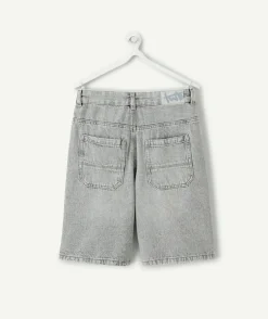 Bermuda garçon baggy gris