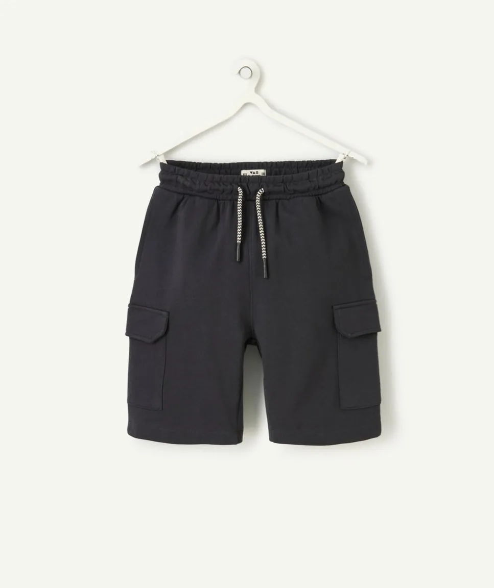 Bermuda garçon cargo noir
