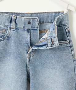 Bermuda garçon denim bleu coupe droite