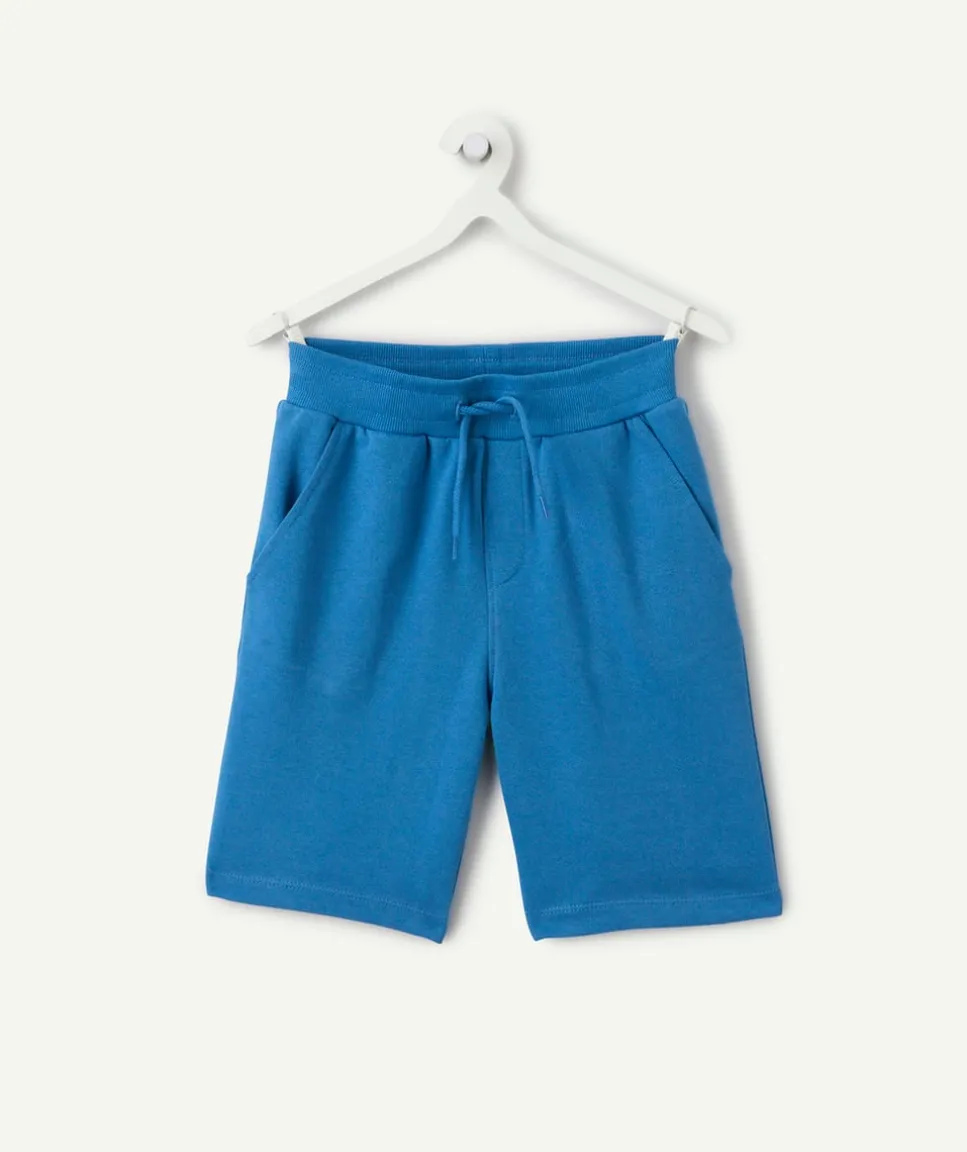 Bermuda garçon droit bleu