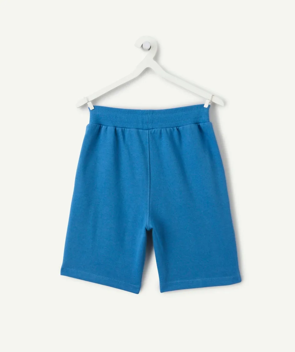 Bermuda garçon droit bleu