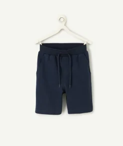 Bermuda garçon droit bleu marine