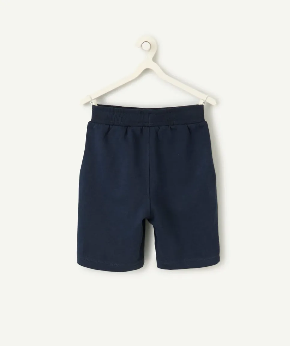 Bermuda garçon droit bleu marine