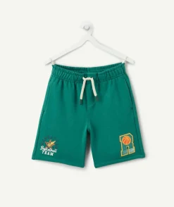 Bermuda garçon droit vert