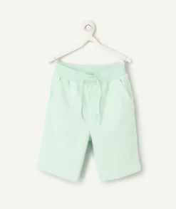 Bermuda garçon droit vert menthe