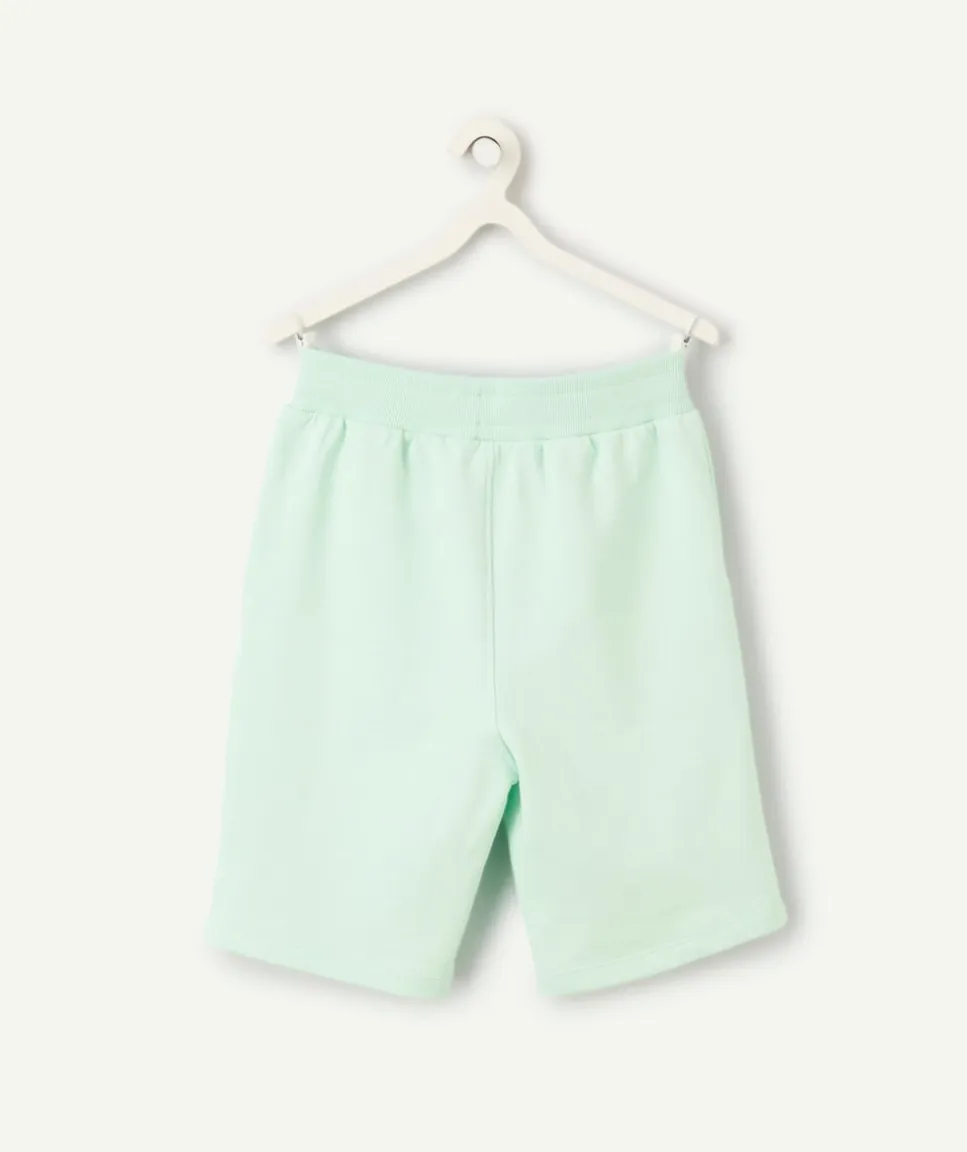 Bermuda garçon droit vert menthe