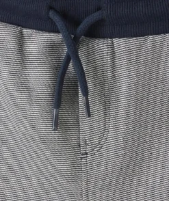 Bermuda garçon en coton gris et noir