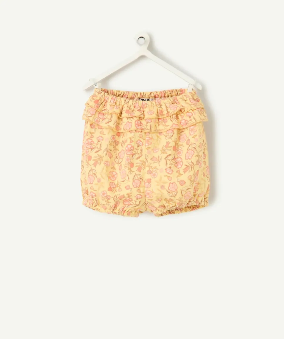 Bloomer bébé fille imprimé floral jaune