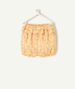 Bloomer bébé fille imprimé floral jaune