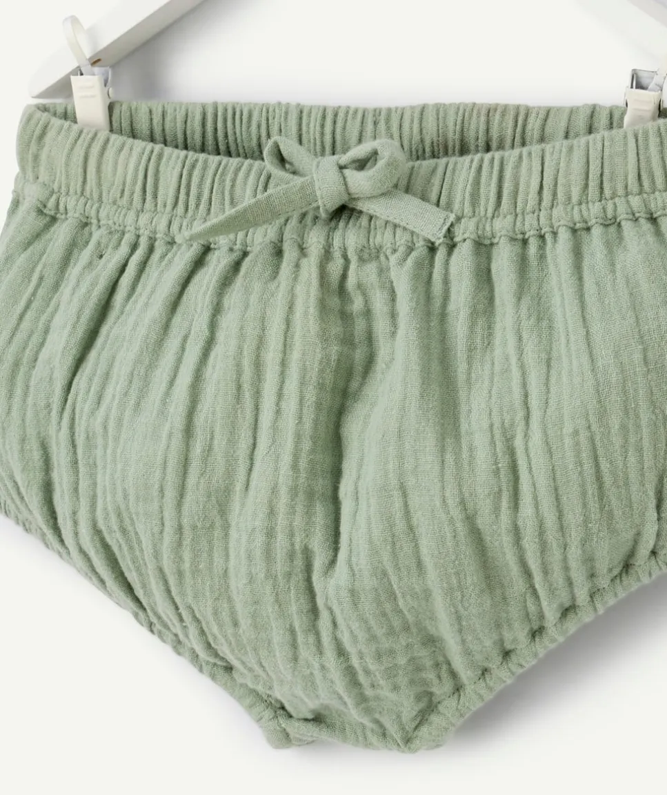 Bloomer naissance garçon vert en coton