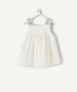 Blouse bébé fille blanche broderie crochet