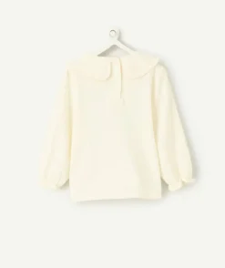 Blouse bébé fille à col claudine écru