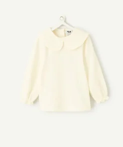 Blouse bébé fille à col claudine écru