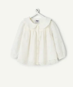 Blouse bébé fille coton broderie