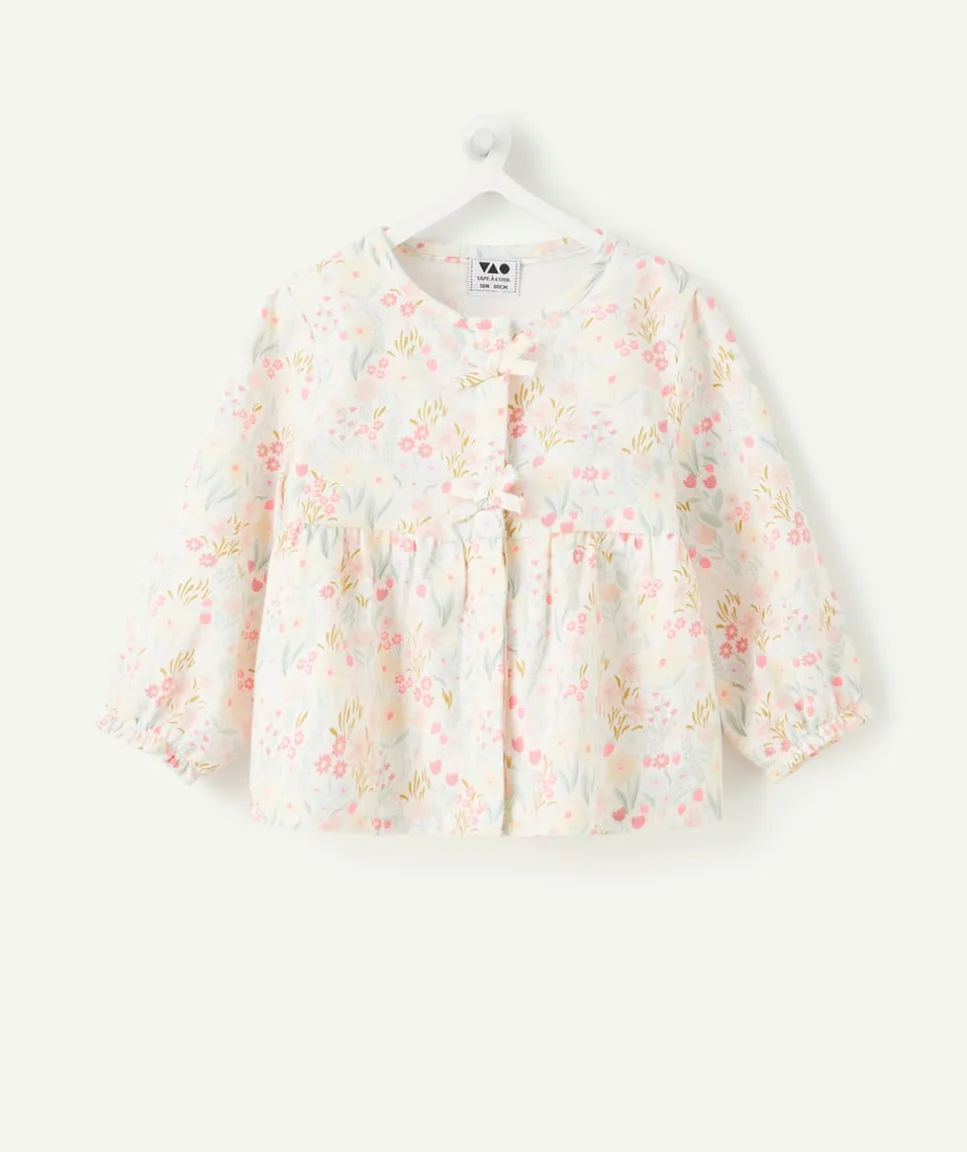 Blouse bébé fille coton imprimé floral