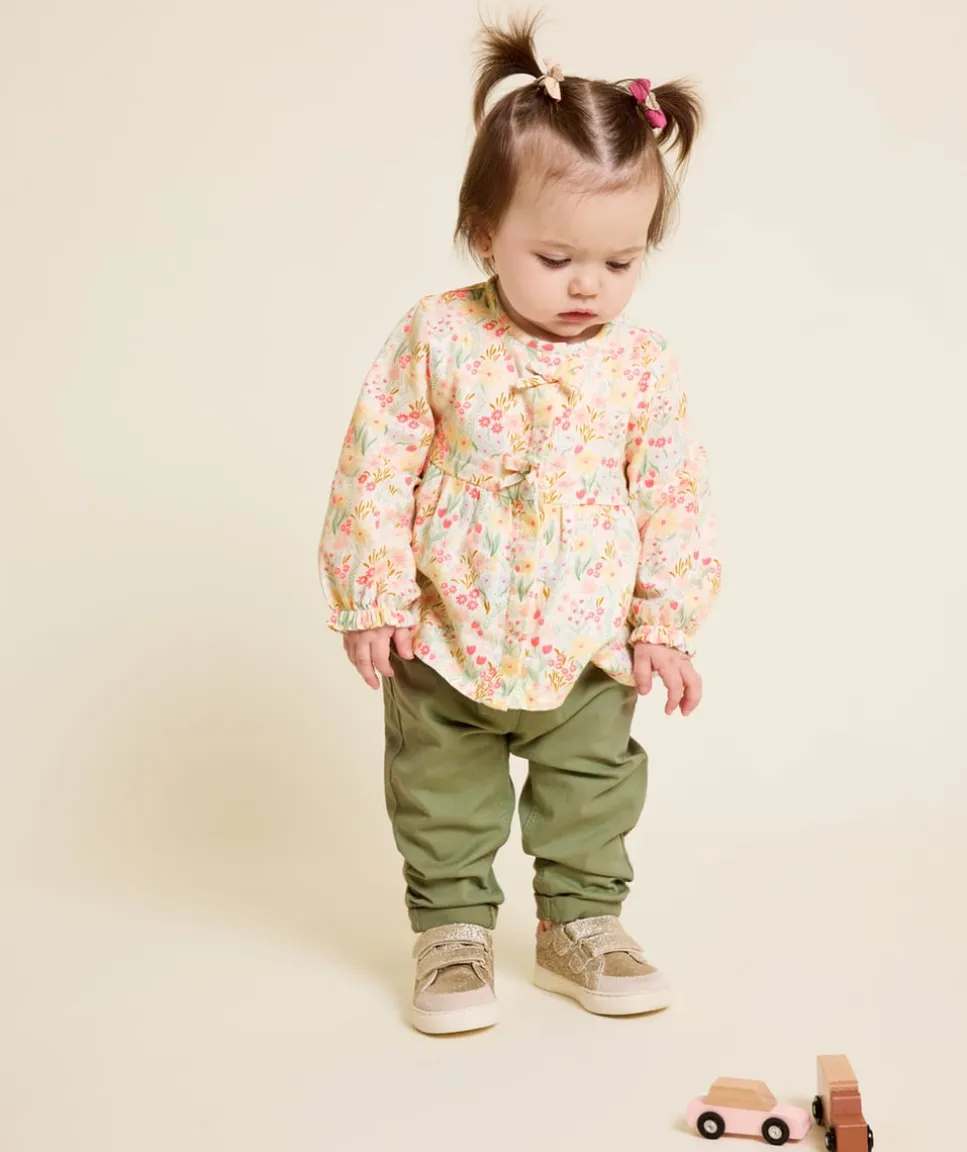 Blouse bébé fille coton imprimé floral