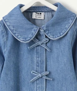 Blouse bébé fille denim bleu
