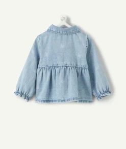 Blouse bébé fille denim bleu